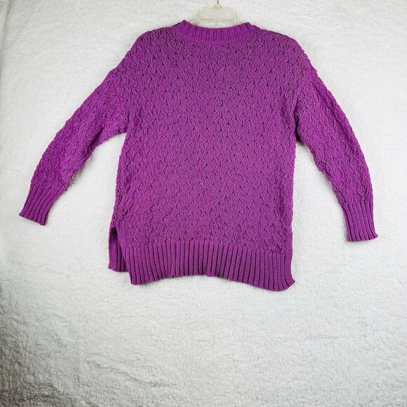 Seven7 Womens Size Small Textured Chenille Sweater Pink New - Picture 2 of 7